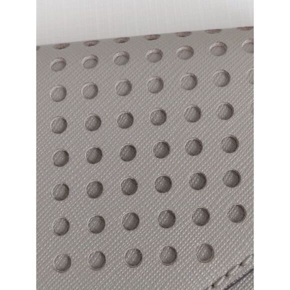 Rebecca Minkoff Genuine Leather Gray Cutout Envelope Flap Crossbody Clutch Bag - Picture 10 of 12